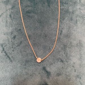 Silver semi-colon pendant necklace